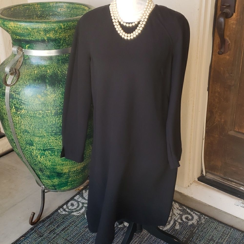Black shift style little black dress Maggie London